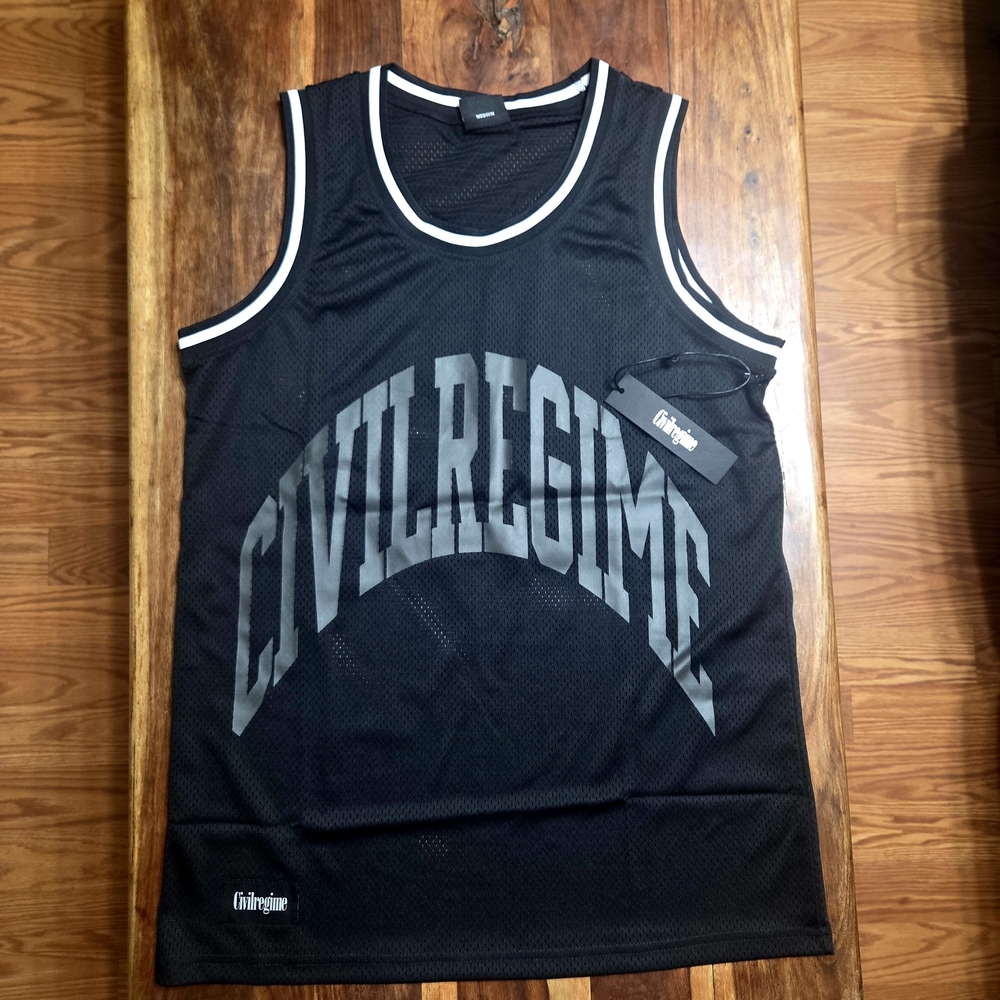 Civil Regime Black Mesh Basketball Jersey - Picture 2 of 6